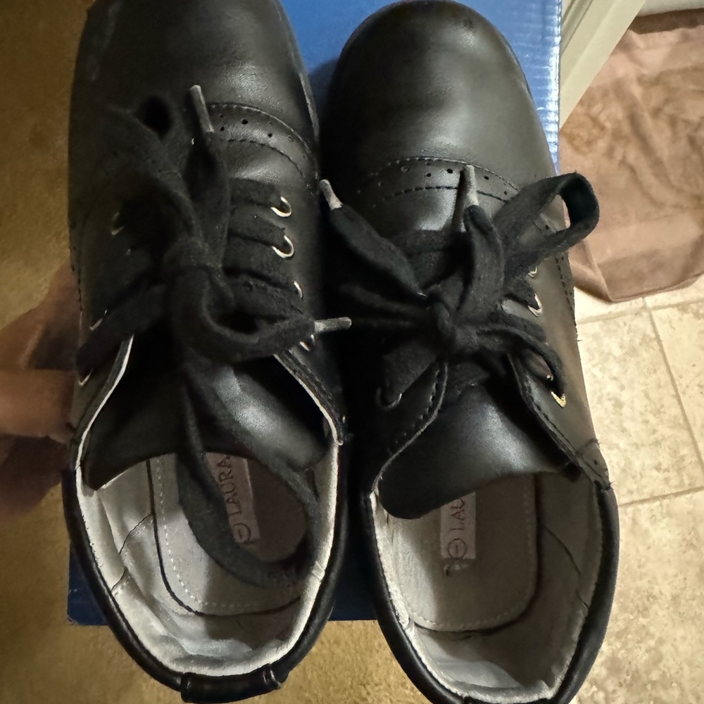 Laura Ashley school shoes navy blue/black